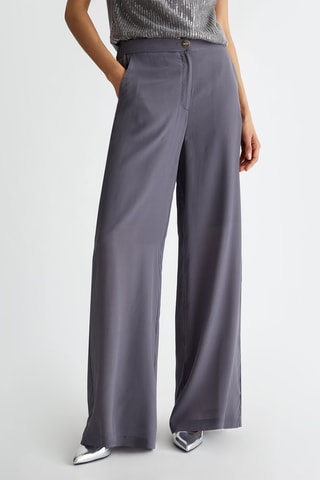 Pantalón de seda - Gris