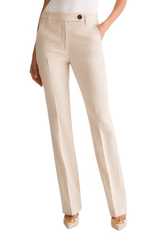 Pantalón flare - Beige