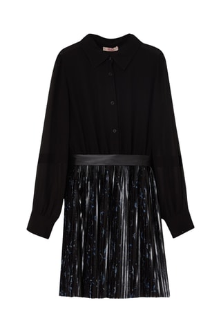 Vestido plisado - Negro