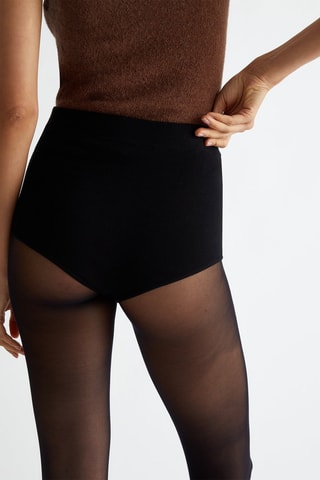 Short de tiro alto - Negro