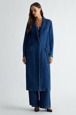 Chaqueta larga vaquera - Azul