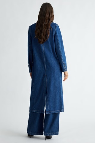 Chaqueta larga vaquera - Azul