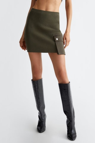 Minifalda de talle alto - Verde
