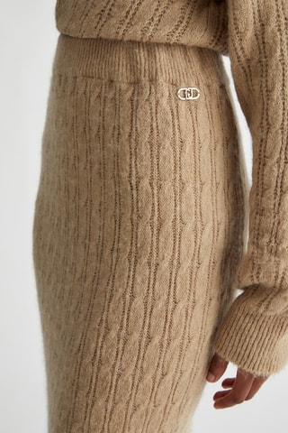 Falda larga de alpaca - Beige