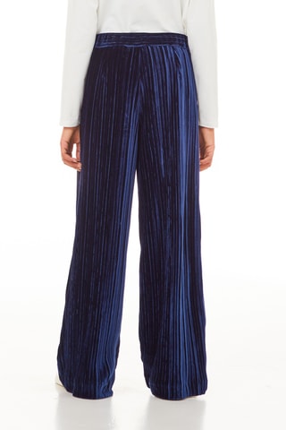 Pantalón plisado - Azul
