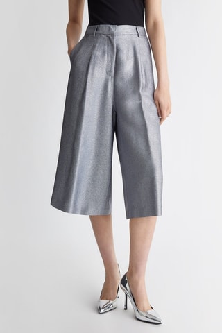 Bermudas de tiro alto - Plateado