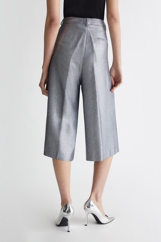 Bermudas de tiro alto - Plateado