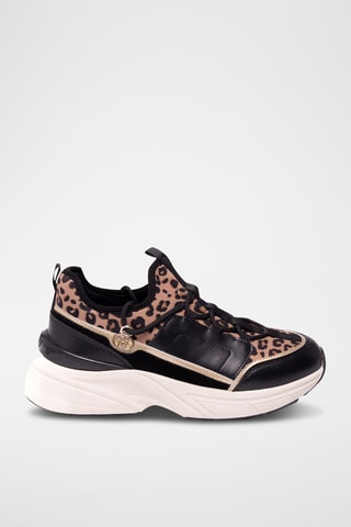 Zapatillas de piel - Negro