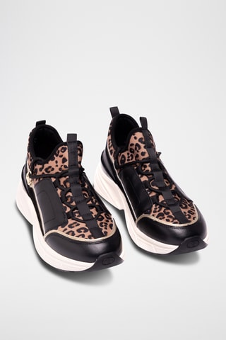 Zapatillas de piel - Negro