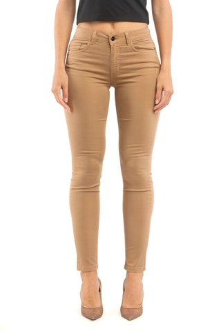 Pantalón de tiro alto - Beige