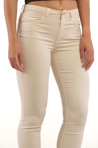 Pantalón de tiro alto - Beige