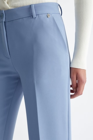 Pantalón flare de tiro alto - Azul