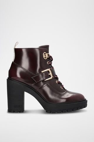 Botines de piel bovina - Burdeos