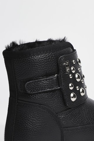 Botines de piel forrados Jil 08 - Negro - Negro