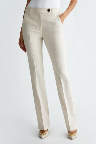 Pantalón flare - Beige
