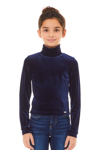 Jersey fino de terciopelo - Azul