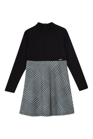 Vestido efecto doble prenda - Negro