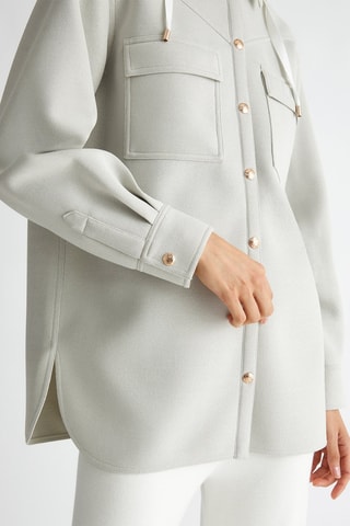 Sobrecamisa con capucha - Blanco