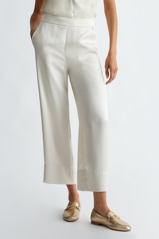 Pantalón de tiro alto - Beige