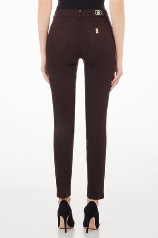 Pantalón de tiro alto - Marrón