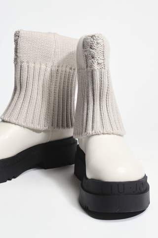 Botines de piel Love 65 - Blanco - Crudo