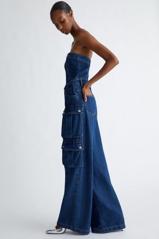 Mono bustier vaquero - Azul
