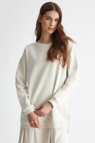 Vestido efecto doble prenda - Beige