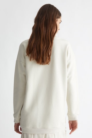 Vestido efecto doble prenda - Beige