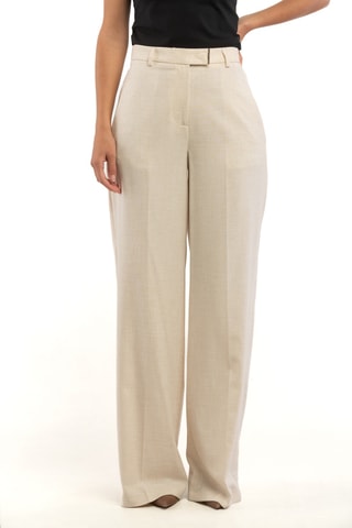 Pantalón straight. - Beige