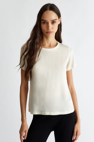 Camiseta de seda - Blanco