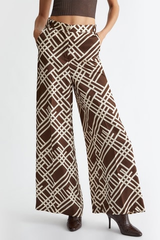 Pantalón palazzo - Marrón
