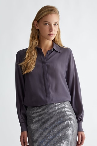 Camisa de seda - Gris