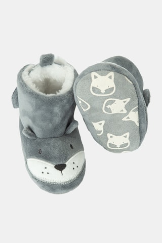Chaussons fourrés - Gris foncé