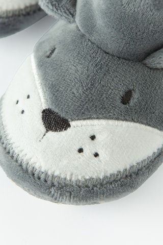 Chaussons fourrés - Gris foncé