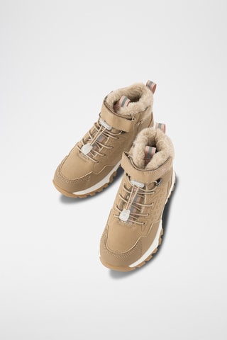 Hoge Gevoerde Sneakers - Beige