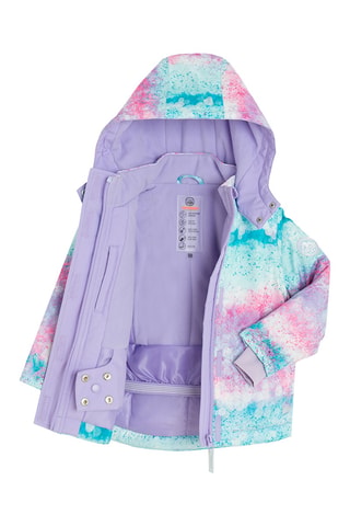 Veste à capuche - Turquoise et rose