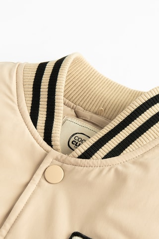 Baseball jasje met capuchon - Beige