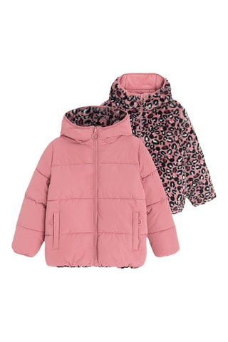 Dubbelzijdige Gewatteerde Jas met Capuchon Minnie Disney - Roze