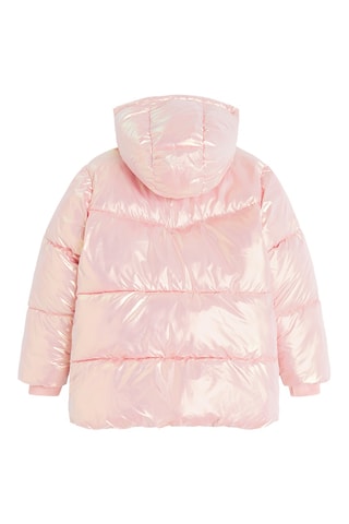 Gewatteerde Jas met Capuchon - Roségoudkleurig