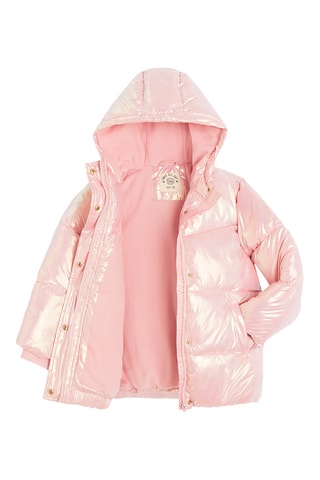 Gewatteerde Jas met Capuchon - Roségoudkleurig