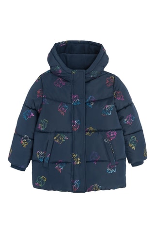 Gewatteerde Jas met Capuchon - Marineblauw