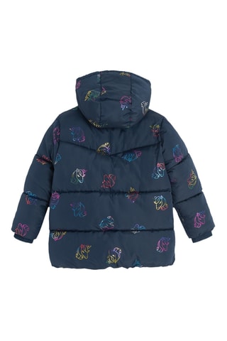 Gewatteerde Jas met Capuchon - Marineblauw