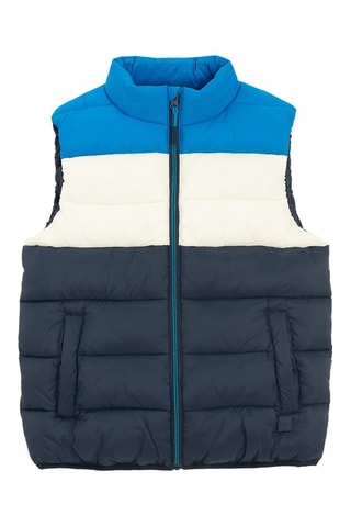 Doudoune sans manches - Bleu marine et blanc