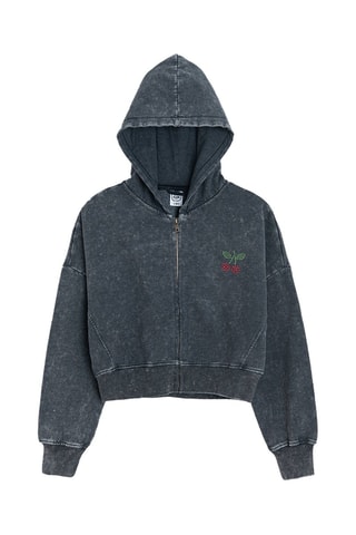 Sweater met Capuchon - Gemêleerd Zwart