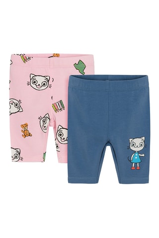 2 broekjes. Roze en Marineblauw