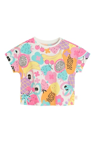 T-shirt en Short - Ecru en Roze