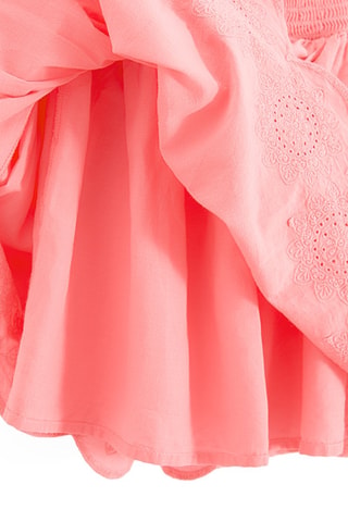 T-shirt en Rok - Wit en Zalmroze