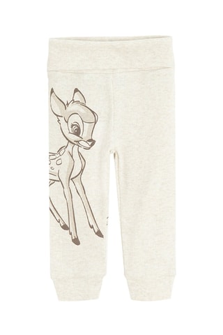 2 Broeken Bambi Disney - Roze en Gemêleerd Grijs