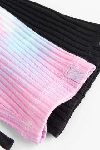 2 leggings - Noir et rose