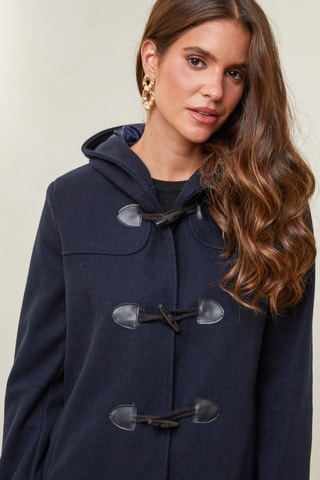 Dufflecoat met Capuchon  - Marineblauw